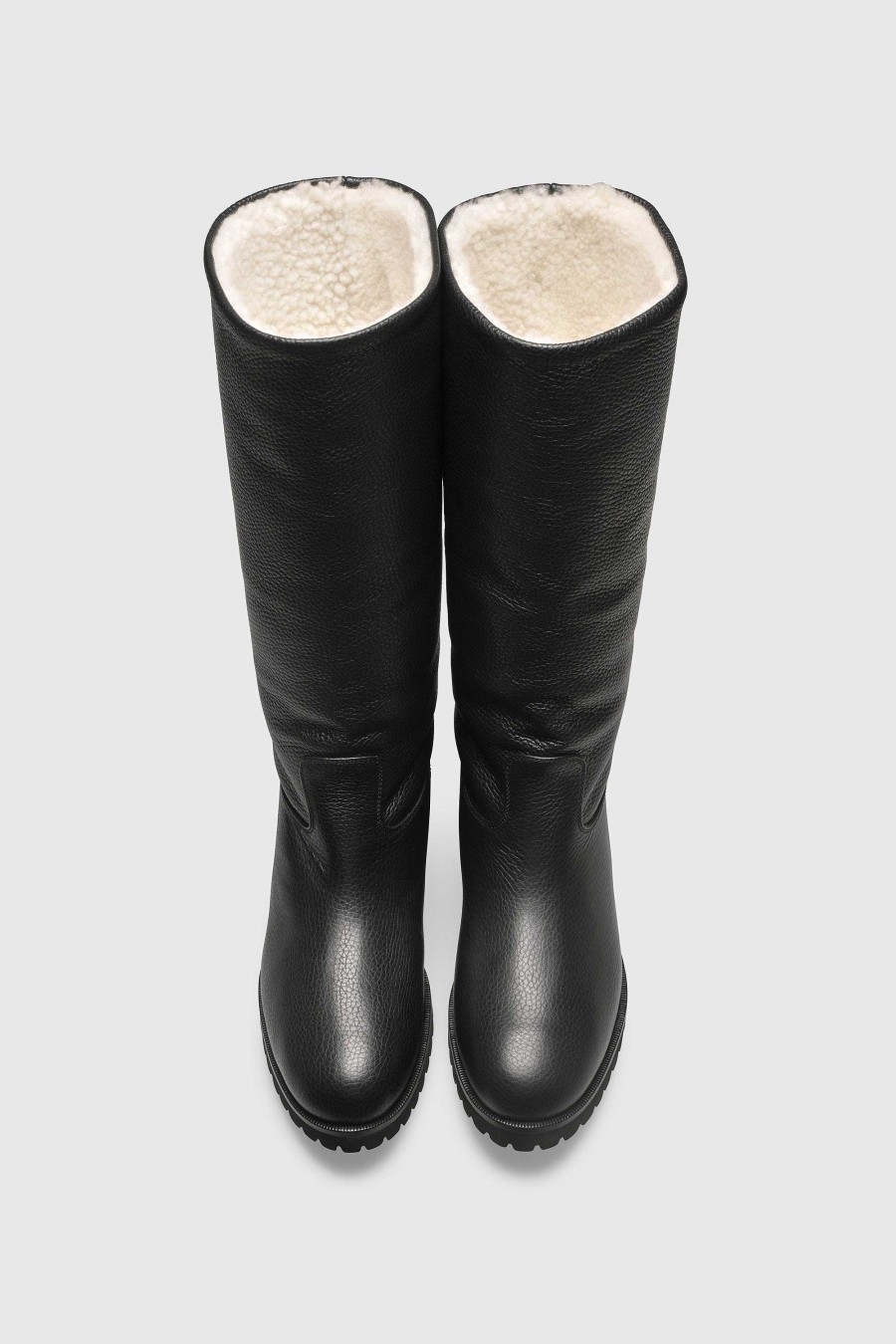 Unützer Stiefel 2125 Eureka Black Shearling Latte | Boots