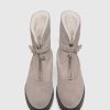 Unützer Stiefelette 1978 Velours Beige Shearling Latte | Booties