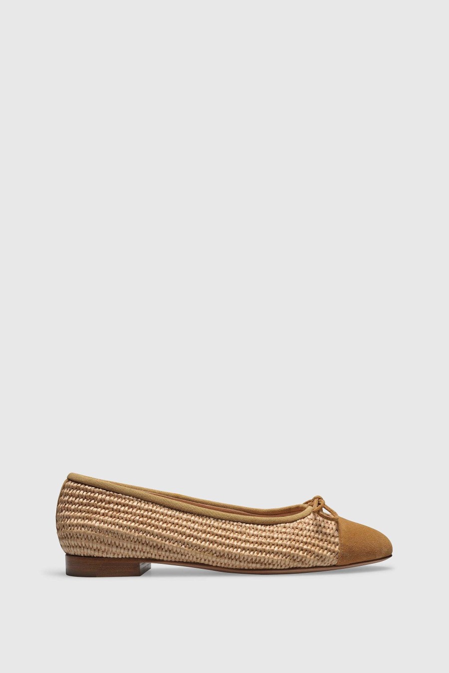 Unützer Ballerina 963 Chocolate Raffia Velour | Ballerinas