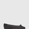 Unützer Ballerina 6114 Black Suede Shearling Milk | Ballerinas