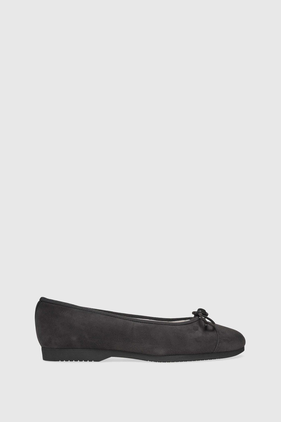 Unützer Ballerina 6114 Black Suede Shearling Milk | Ballerinas