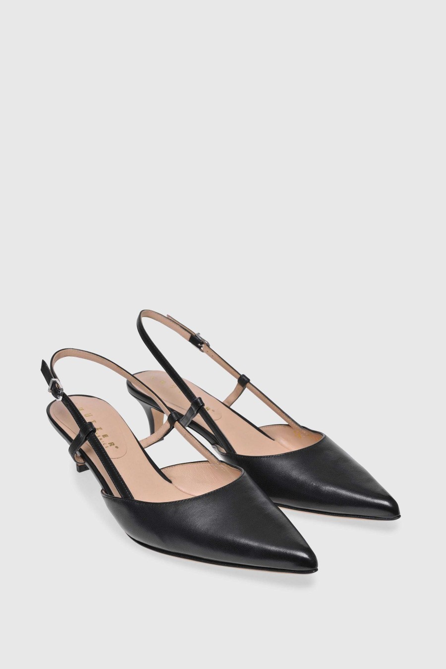 Unützer Slingback Pump 9317 Black Nappa | Slingbacks Mit Absatz