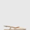 Unützer Slingback 8667 Raffia Latte/Zebra White-Beige | Slingbacks