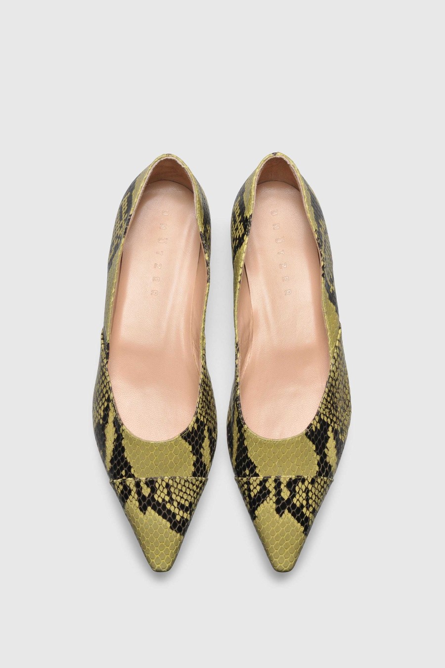 Unützer Ballerina 9320 Printed Python Green | Ballerinas