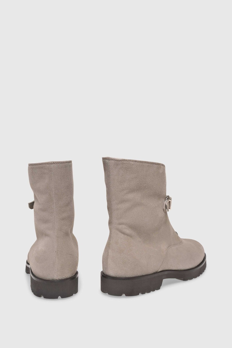 Unützer Stiefelette 1978 Velours Beige Shearling Latte | Booties