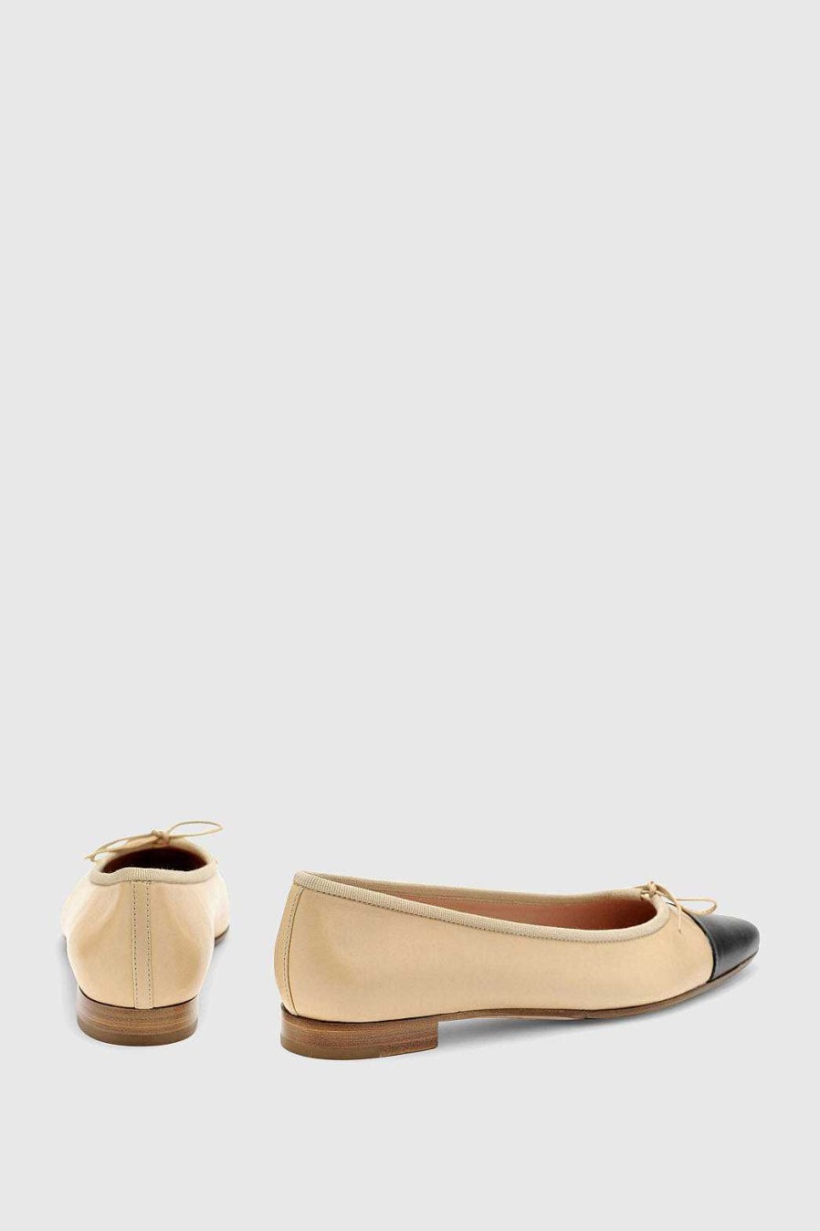 Unützer Ballerina 2056 Nappa Beige Black | Ballerinas