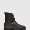 Unützer Stiefelette 1978 Velor Black Shearling Black | Booties