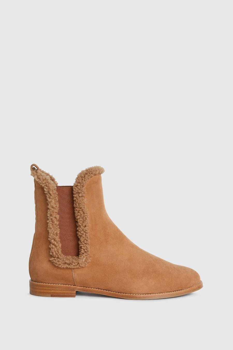 Unützer Stiefelette 8110 Suede Brandy Shearling Brandy | Booties