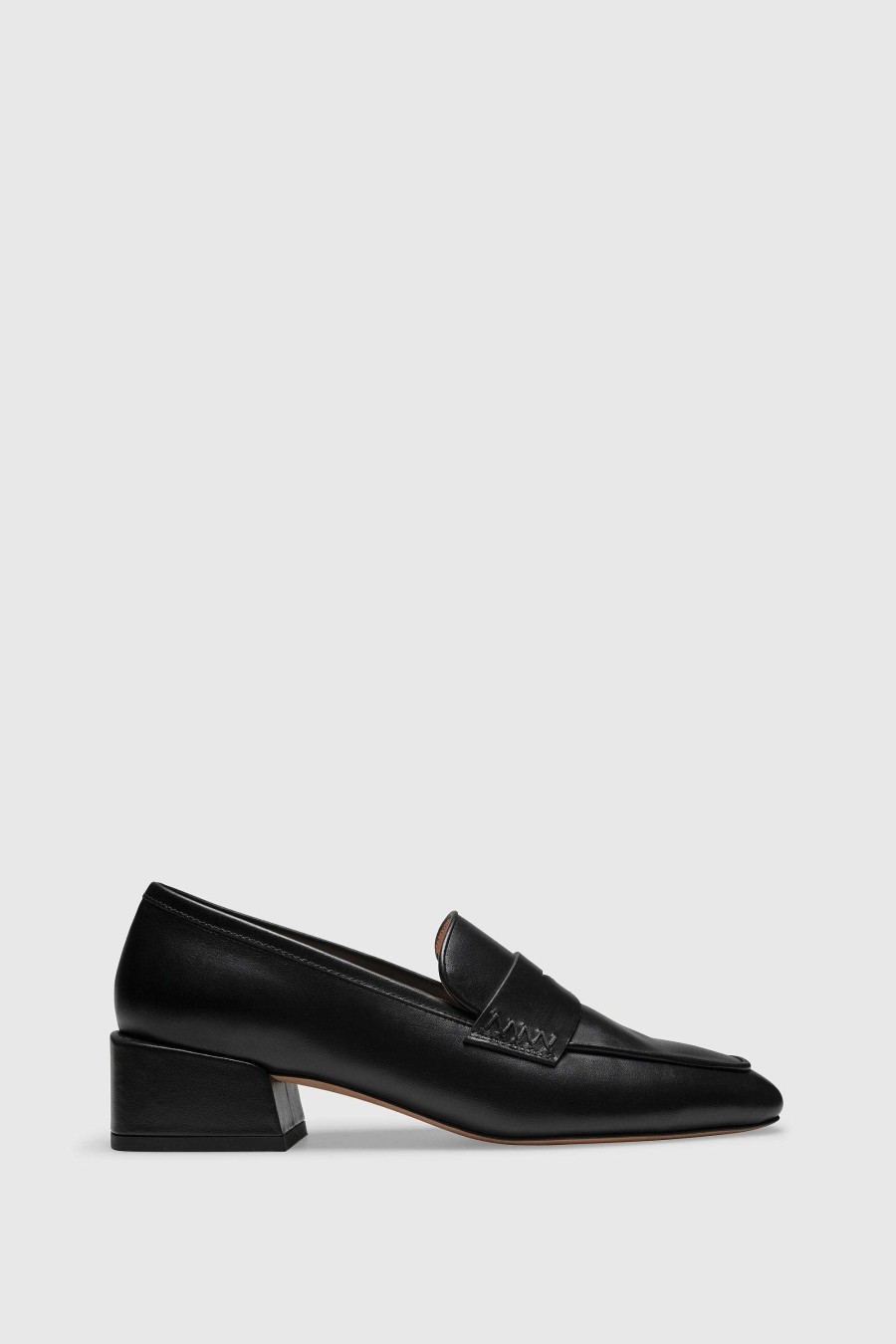 Unützer Loafer 9321 Nero Vitello | Mules & Loafer Mit Absatz