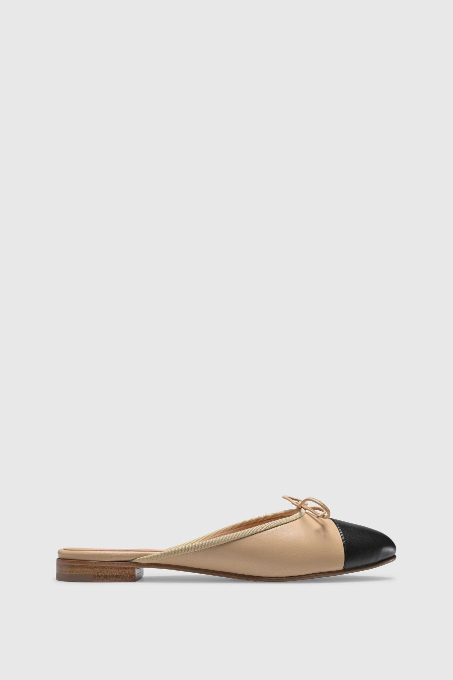 Unützer Ballerina Mule 9405 Nappa Beige Black | Mules