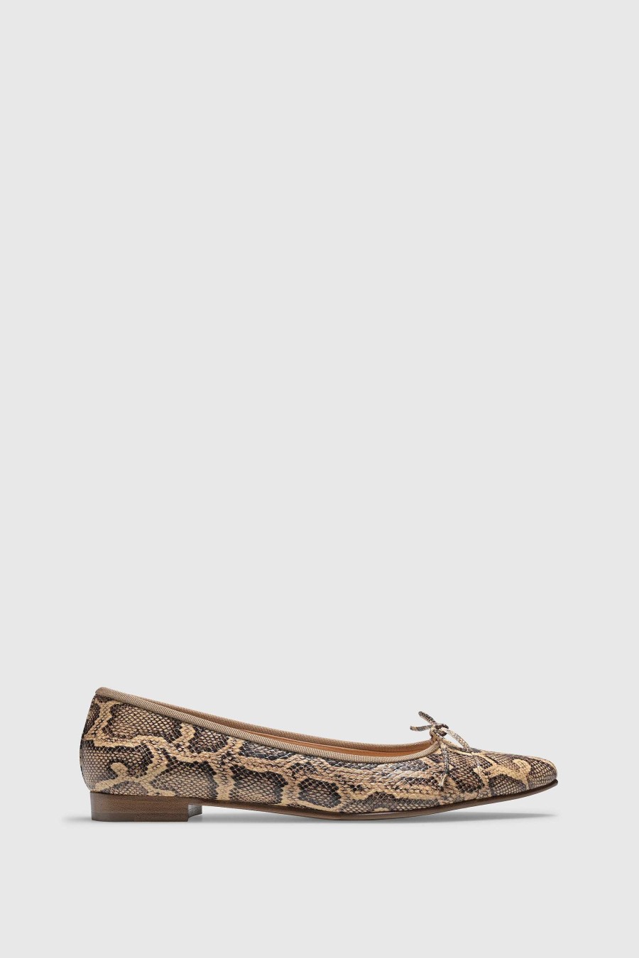 Unützer Ballerina 2056 Beige Printed Python | Ballerinas