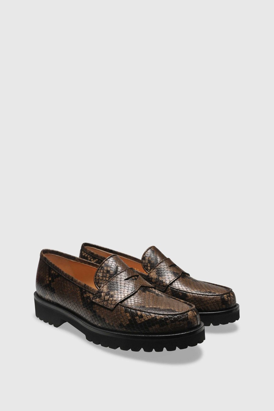 Unützer Loafer 1336 Pitone Stampato Khaki | Loafer