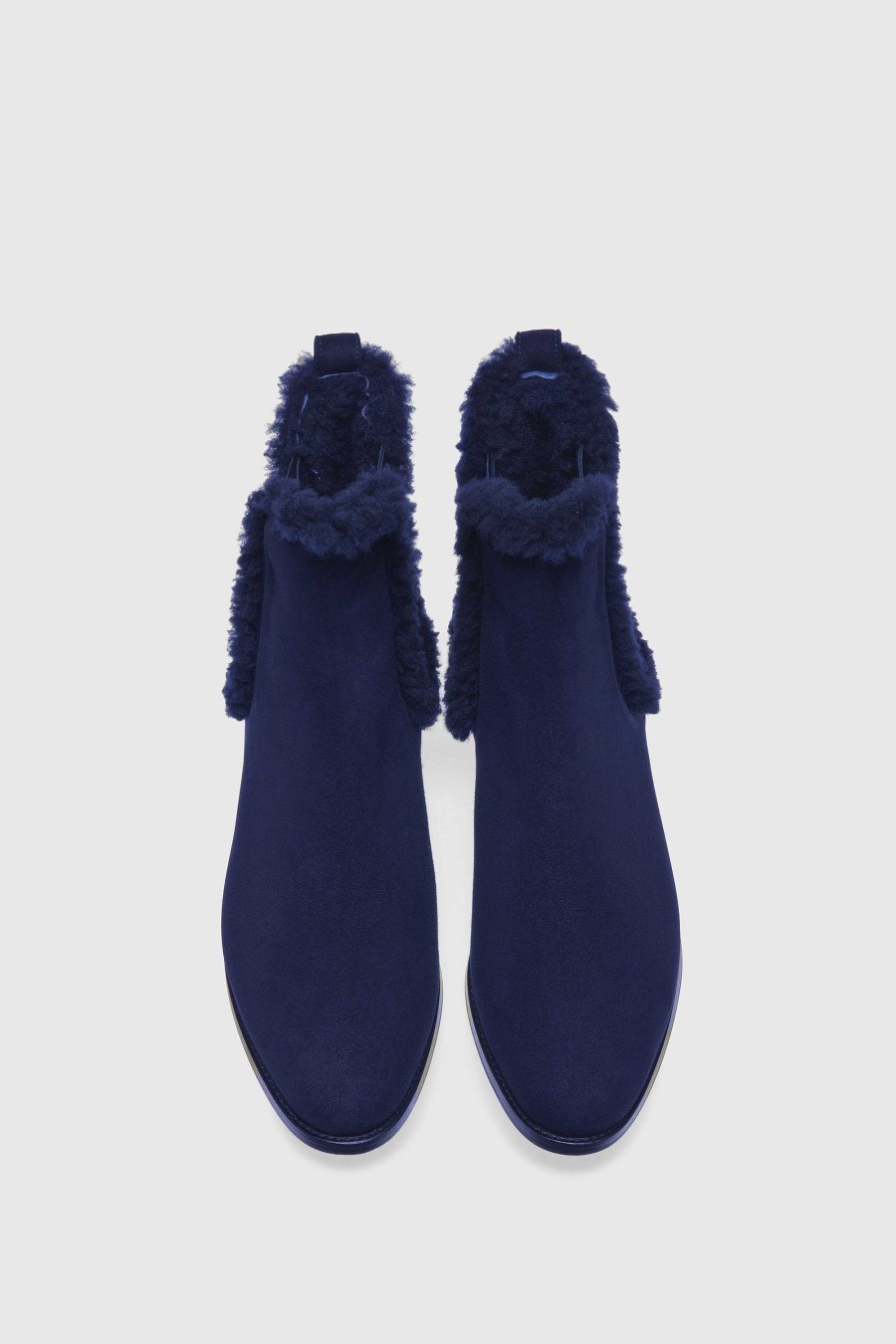 Unützer Stiefelette 8110 Navy Shearling Navy Suede | Booties