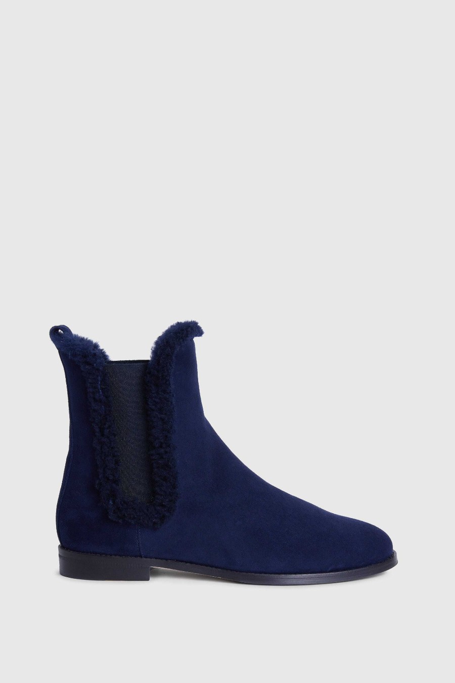 Unützer Stiefelette 8110 Navy Shearling Navy Suede | Booties