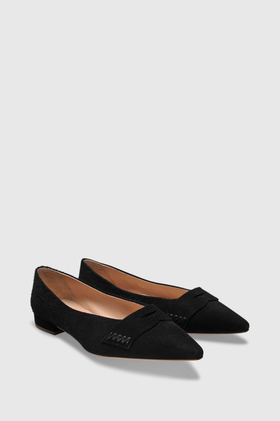 Unützer Ballerina 9307 Black Suede | Ballerinas