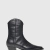 Unützer Cowboy Stiefelette 9256 Black Croc Printed Calfskin | Booties