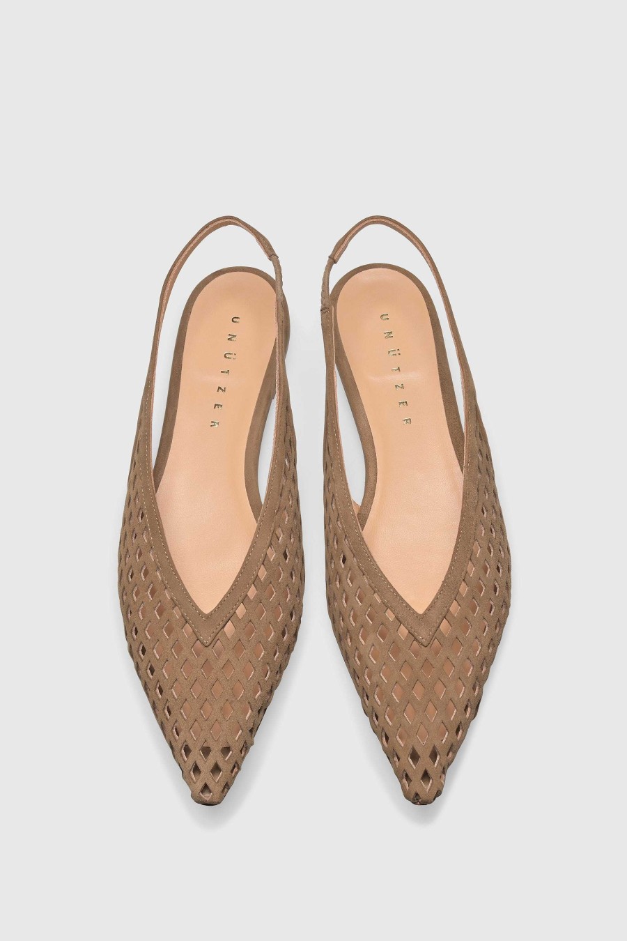 Unützer Slingback 9422 Camoscio Taupe | Slingbacks