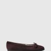 Unützer Ballerina 6114 Shearling Plum Suede | Ballerinas