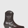 Unützer Cowboy Stiefelette 9256 Velor Cognac | Booties