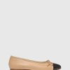 Unützer Ballerina 963 Nappa Beige/Black | Ballerinas