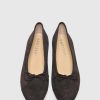 Unützer Ballerina 963 Dark Brown Suede | Ballerinas